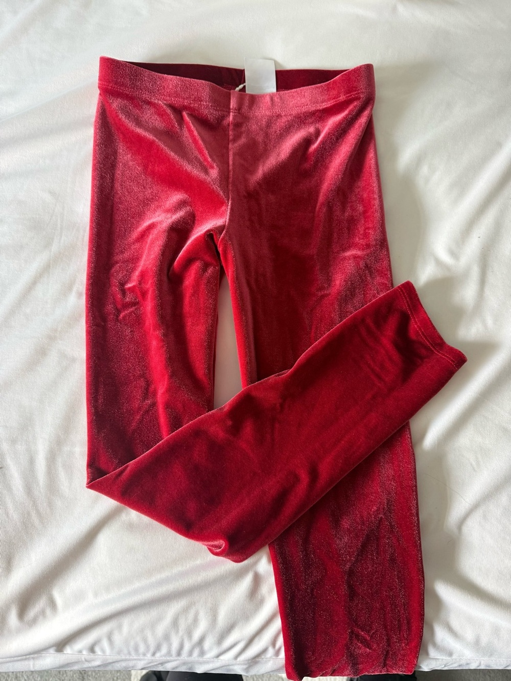 Red velvet Janie and Jack girls leggings